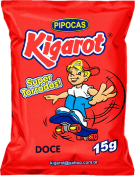 PIPOCA KIGAROT MILHO METALIZADA DOCE 15G