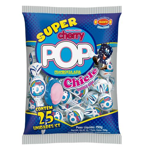 PIRULITO SAMS SUPER POP FRANBOESA AZUL
