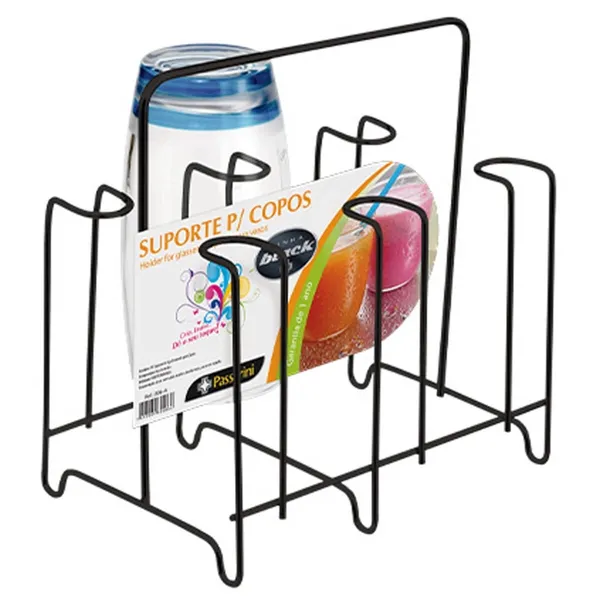 PORTA COPOS PASSERINI 6 LIGARES BLACK R7