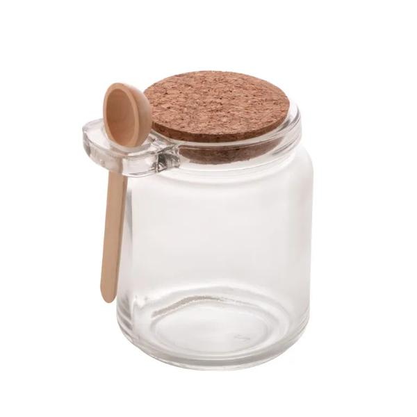 POTE LYOR VIDRO C/COLHER BAMBU TAMP ROLH
