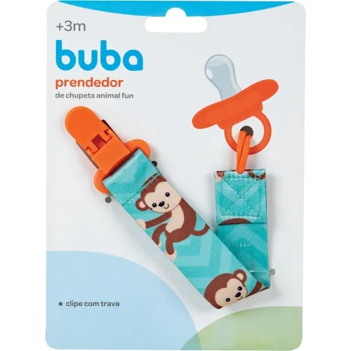 PRENDEDOR BUBA CHUPETA ANIMAL FUN MACACO