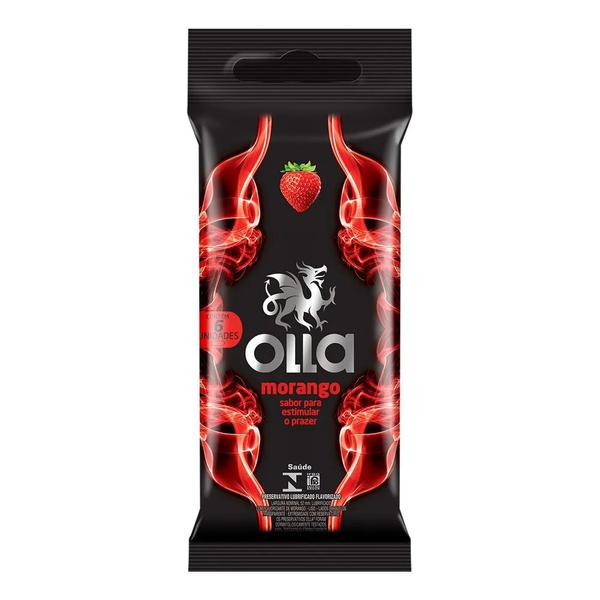 PRESERVATIVO OLLA SABOR MORANGO C/6
