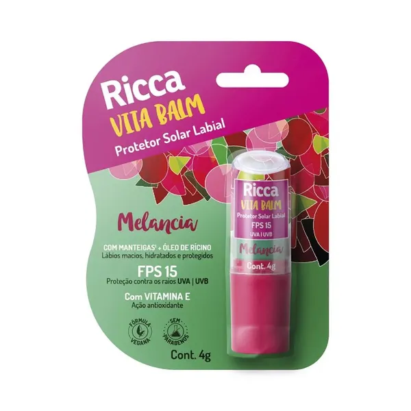 PROTETOR LABIAL RICCA FPS15 MELANCIA 4G