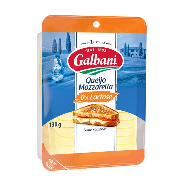 QUEIJO MUSSARELA GALBANI ZERO LAC 130GR