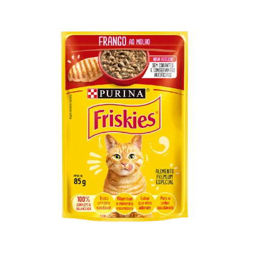 RACAO FRISKIES MOLHO FRANGO 85G