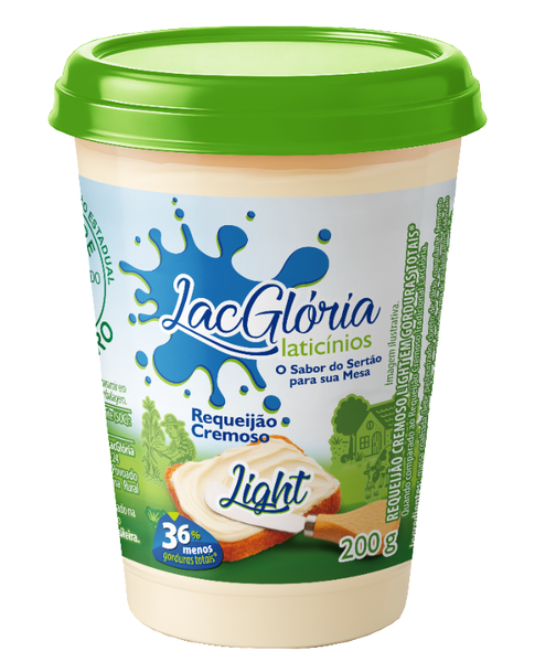 REQUEIJAO CREMOSO LACGLORIA LIGHT 200G