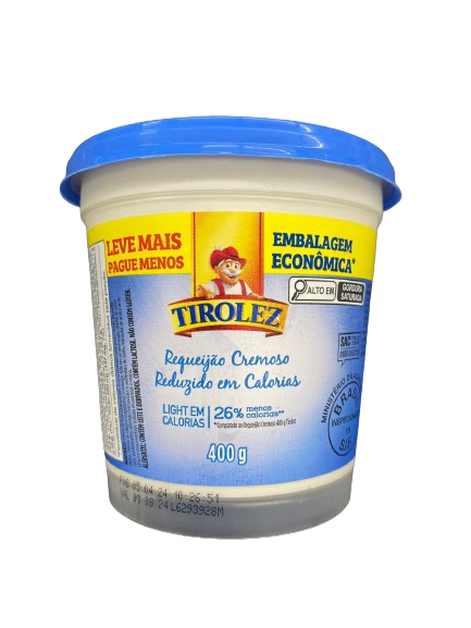 REQUEIJAO CREMOSO TIROLEZ LIGHT 400G