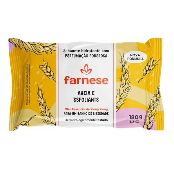 SABONETE FARNESE FLOR AVEIA E ESFOLIANTE 180G