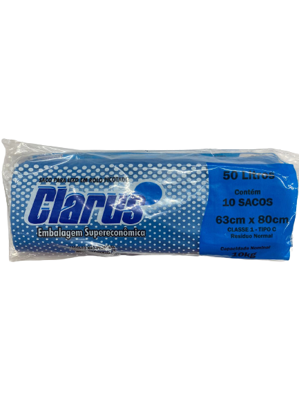 SACO CLARUS LIXO ROLO 50LT