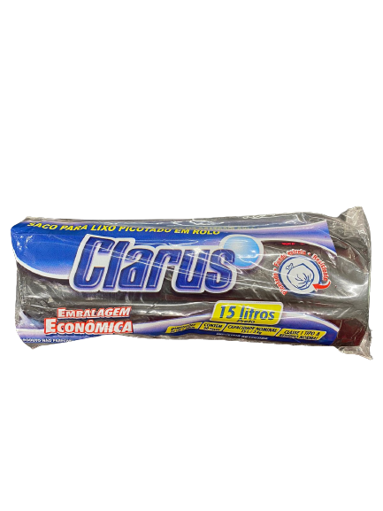 SACO LIXO CLARUS ROLO PT 60UN 15L