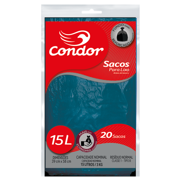SACO LIXO CONDOR ECON 15L R1464
