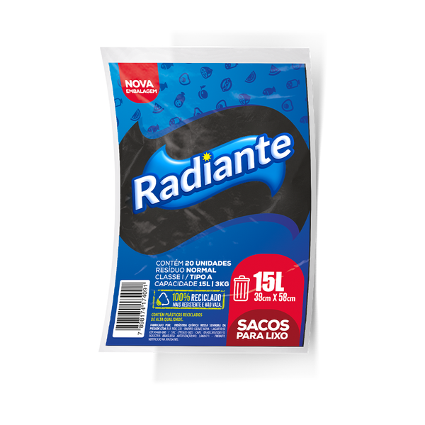SACO LIXO RADIANTE C/20 15L
