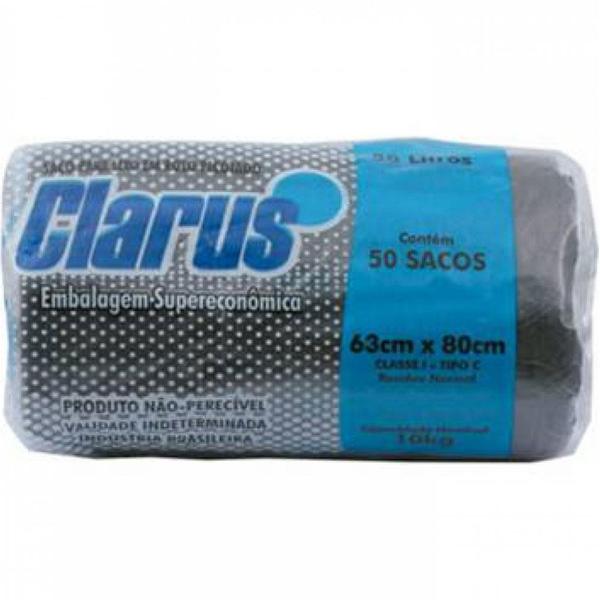 SACO P/LIXO CLARUS C/50 ROLO PTO 50X50L