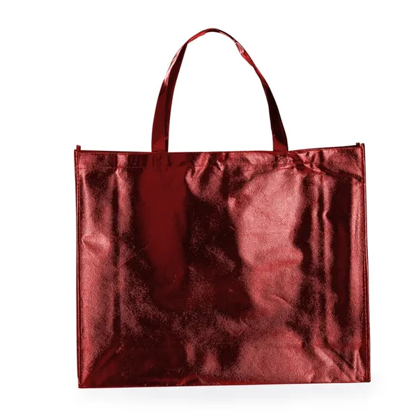 SACOLA TNT METALIZADA C/BOTAO PERSONALIZ