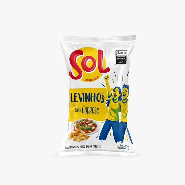 SALGADINHO SOL CAPRESE LEVINHOS 50G