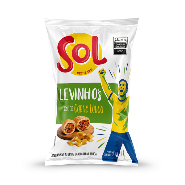 SALGADINHO SOL CARNE LOUCA LEVINHOS 50G