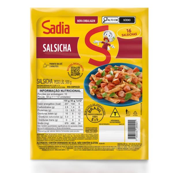 SALSICHA SADIA RESF TRAD 500G
