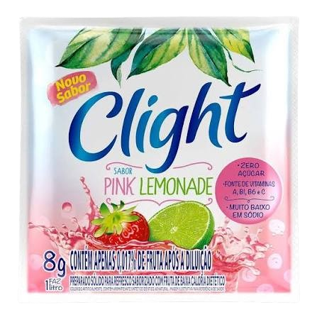 SUCO CLIGHT LIMONADA ROSA 8G