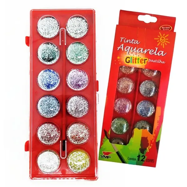 TINTA AQUARELA VMP PAST GLITER 12COR R39