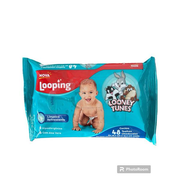 TOALHA LOONEY TUNES BABY UMEDECIDA C/48