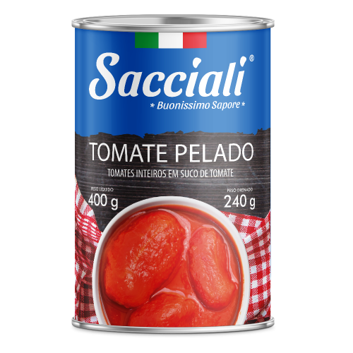 TOMATE SACCIALI PELADO LATA 400G