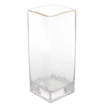 VASO ROJEMAC VDO C/FIO OURO TAJ 8X8X25CM