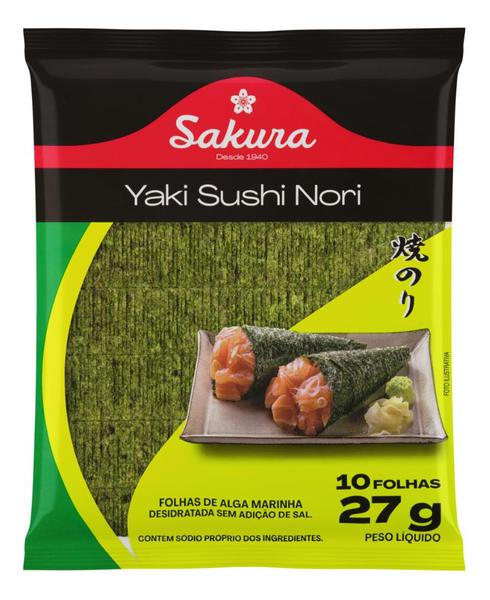 YAKI SUSHI SAKURA NORI 10 FOLHAS 2,7G