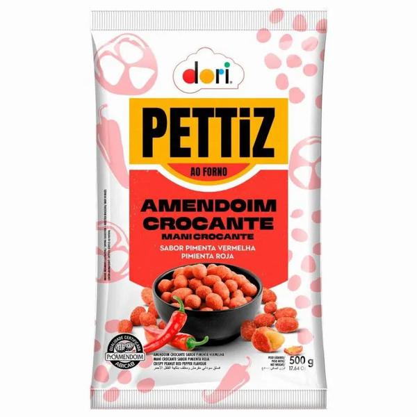 AMENDOIM PETTIZ DORI PIMENTA VERMEL 500G