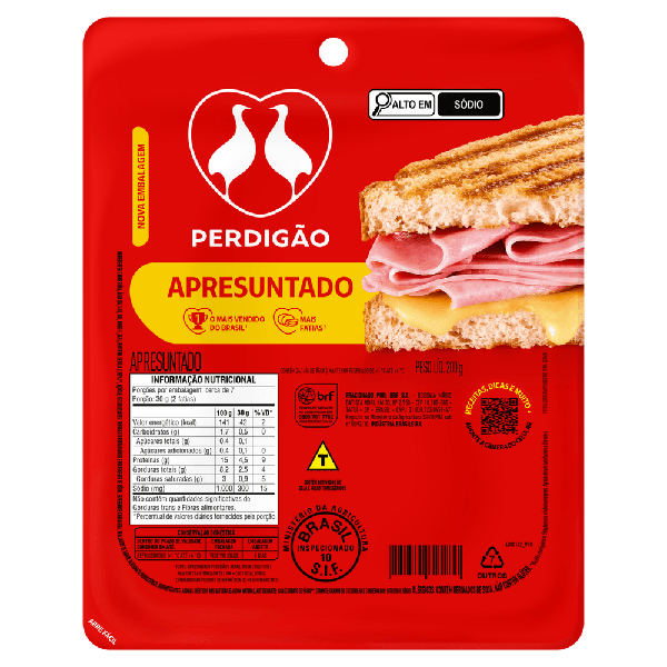 APRESUNTADO PERDIGAO FATIADO VACUO 200G