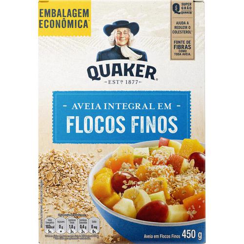 AVEIA EM FLOCOS QUAKER FINOS 450G