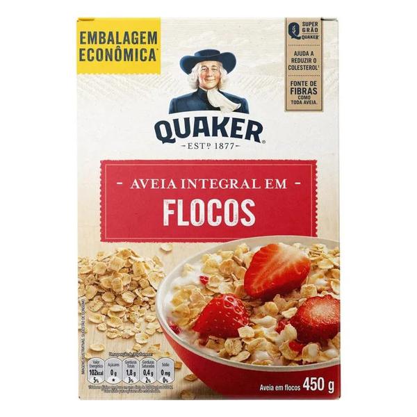 AVEIA EM FLOCOS QUAKER REGULAR 450G