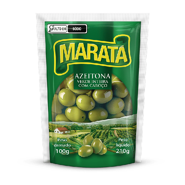 AZEITONA INTEIRA MARATA 210G