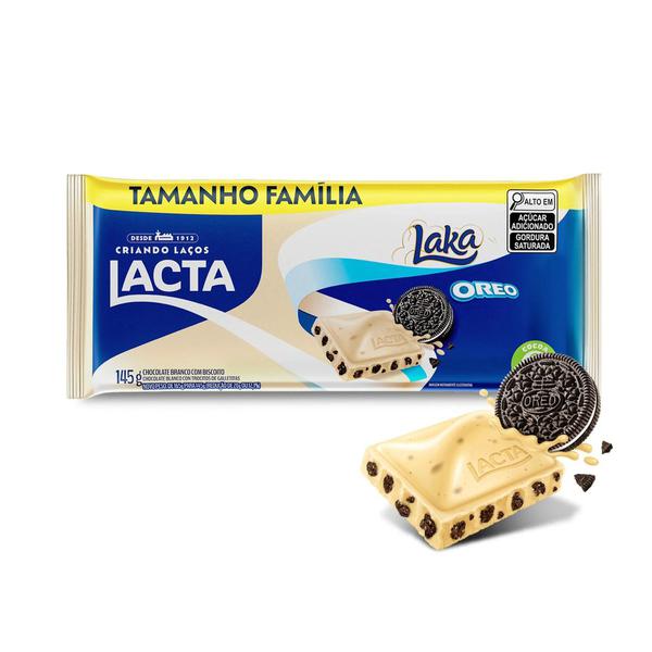 BARRA CHOC LACTA BRANCA LAKA OREO 145G