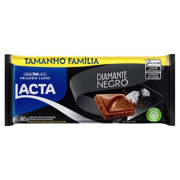 BARRA CHOC LACTA DIAMANTE NEGRO LAK 145G