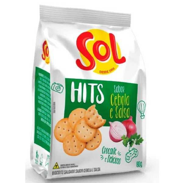 BISCOITO SOL HITS CEBOLA E SALSA 80G