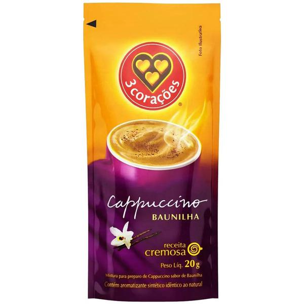 CAPPUCCINO 3 CORACOES BAUNILHA SACHE 20G