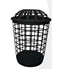 CESTO MERCOMPLAS TELADO C TAMPA PRETO