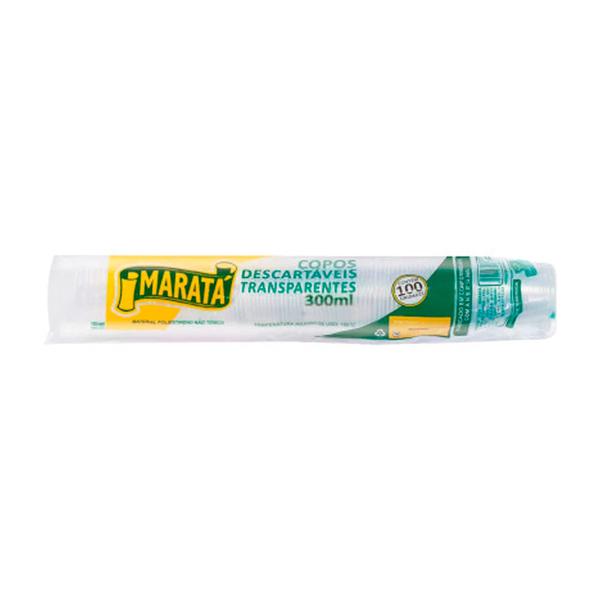 COPO DESCART MARATA TRANSPARENTE 300ML