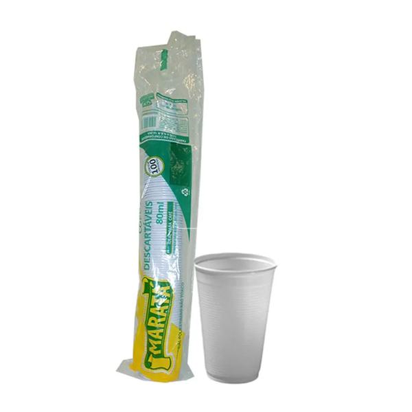 COPO DESCARTAVEL MARATA BRANCO 80ML