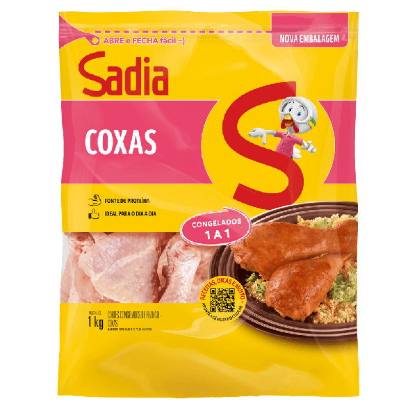 COXA DE FRANGO SADIA ZIP 1KG