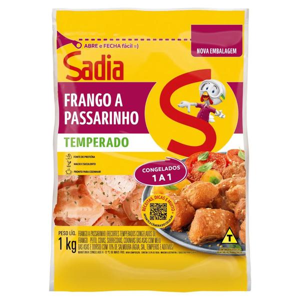 FRANGO A PASSARINHA TEMP SADIA PCT 1KG