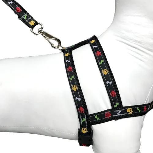 KIT PEITO E GUIA CLUB PET PATA OSSO N3