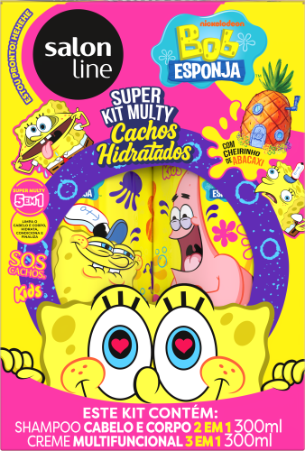 KIT SALON LINE SH+COND BOB ESPONJ 300ML
