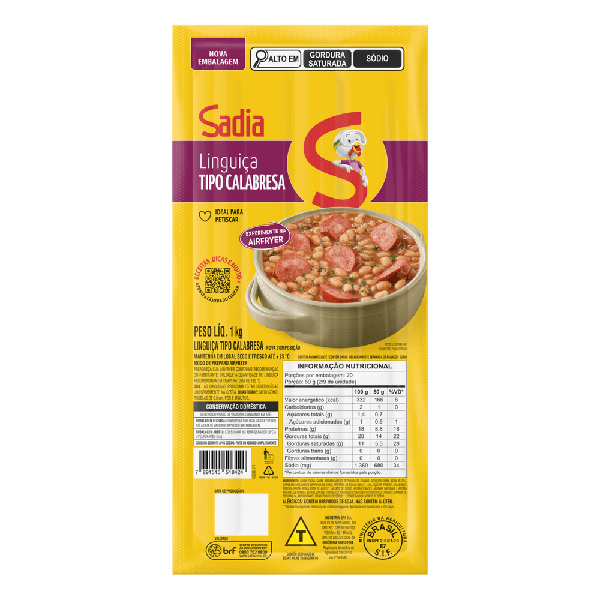 LINGUICA CALABRESA SADIA 1KG