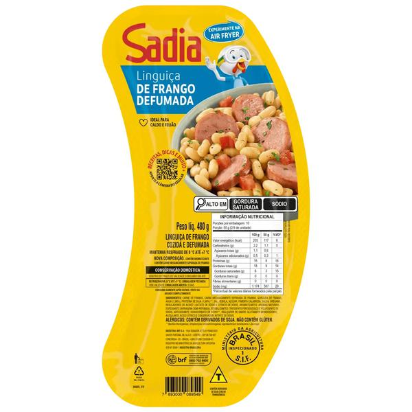 LINGUICA SADIA FRANGO DEFUMADA 480G