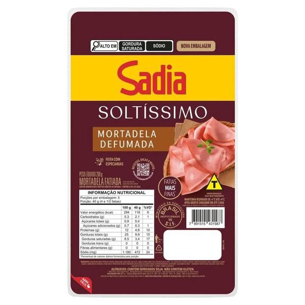 MORTADELA DEFUMADA SADIA 200G