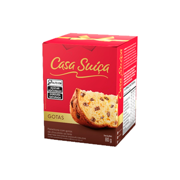 PANETTONE CASA SUICA MINI GOTAS CHOC 80G