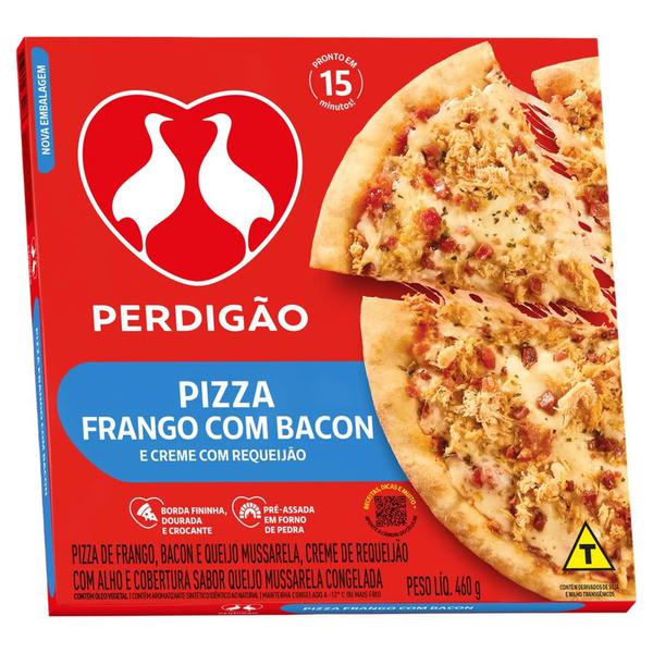PIZZA PERDIGAO DE FRANGO COM BACON 460G