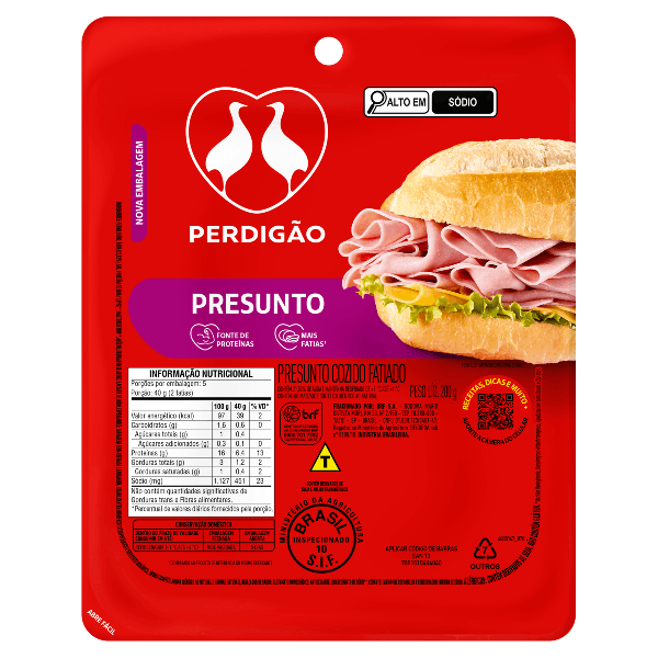 PRESUNTO FAT PERDIGAO VACUO PT 200G
