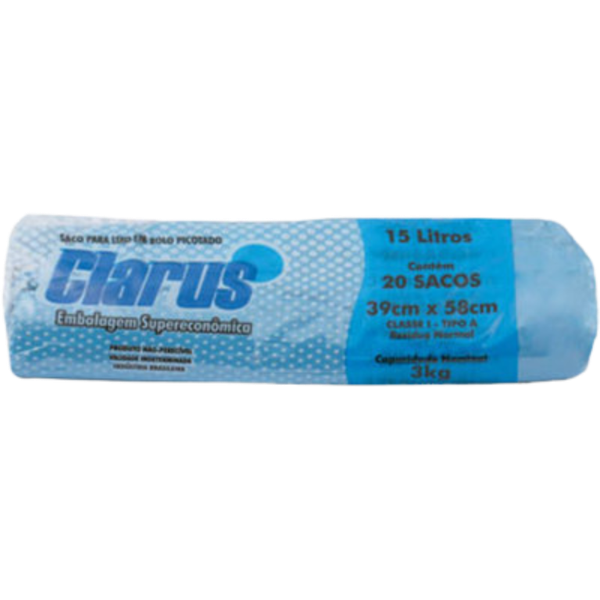 SACO LIXO CLAURUS 15L 20UN
